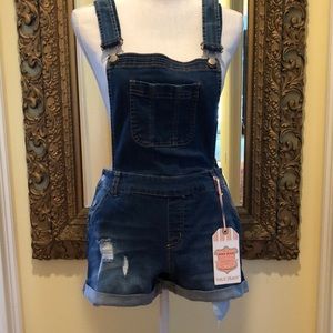 Wax Jean Distressed Cutoff Overall